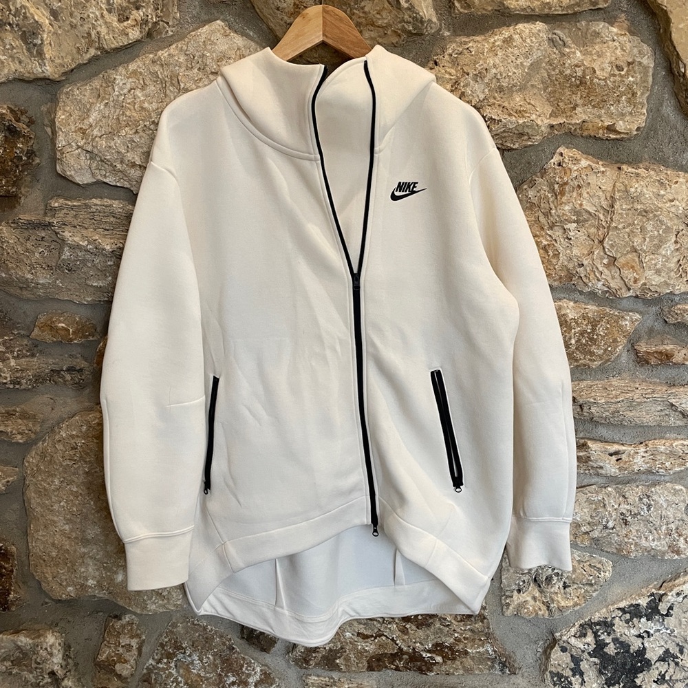Nike Ivory Women's Zip Up Hooded Sweatshirt sz sm